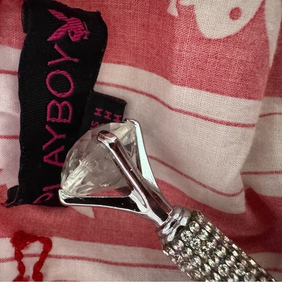 Playboy halter tank top striped white red buttons pin up girl rabbit heads RARE - Picture 6 of 11